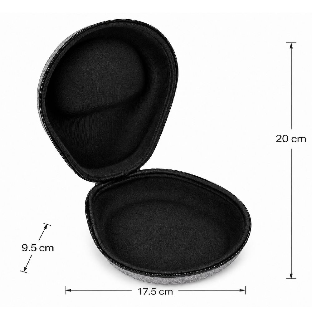 Imagen 2 del producto Estuche tapa dura Izuum para audífonos on ear, antigolpes, gris