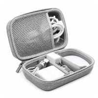 Estuche organizador Roadtrip M, 17 x 12 x 8 cm, rígido, nylon, gris