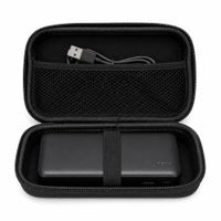 Estuche de carcasa rígida con malla separadora para batería externa, negro