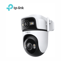 Cámara de seguridad TP-Link Tapo C545D exterior, doble lente 2K 3MP + 3MP, Wi-Fi, visión nocturna 30 m, rotativa 360°, IP66, blanco