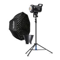 Kit de iluminación: luz continua Godox SL60IID, softbox FW140, con parante