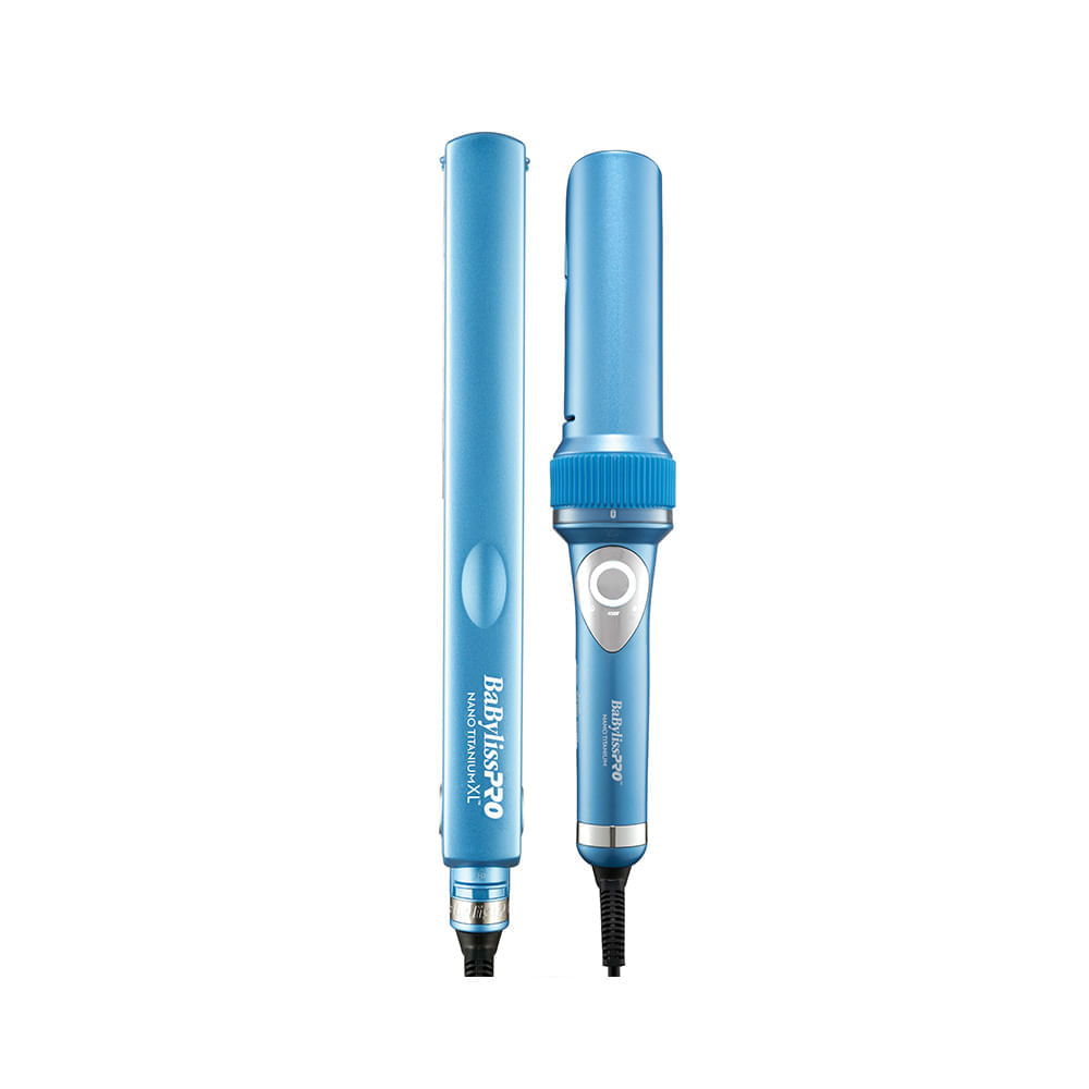 Imagen 2 del producto Set Babyliss Pro XL: plancha Nano Titanium y rizadora extendida, 5 temperaturas