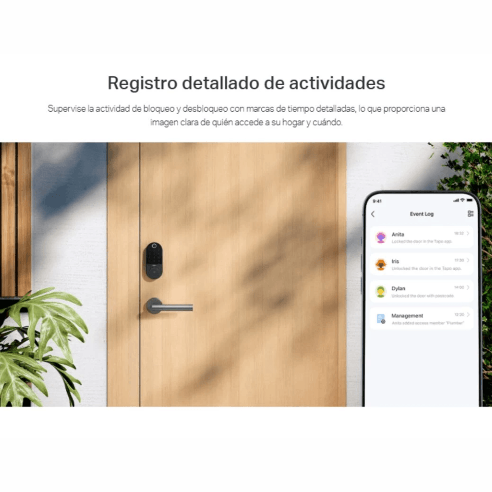 Imagen 2 del producto Cerradura inteligente TP-Link Tapo DL110, desbloqueo por huella dactilar, código PIN, negro