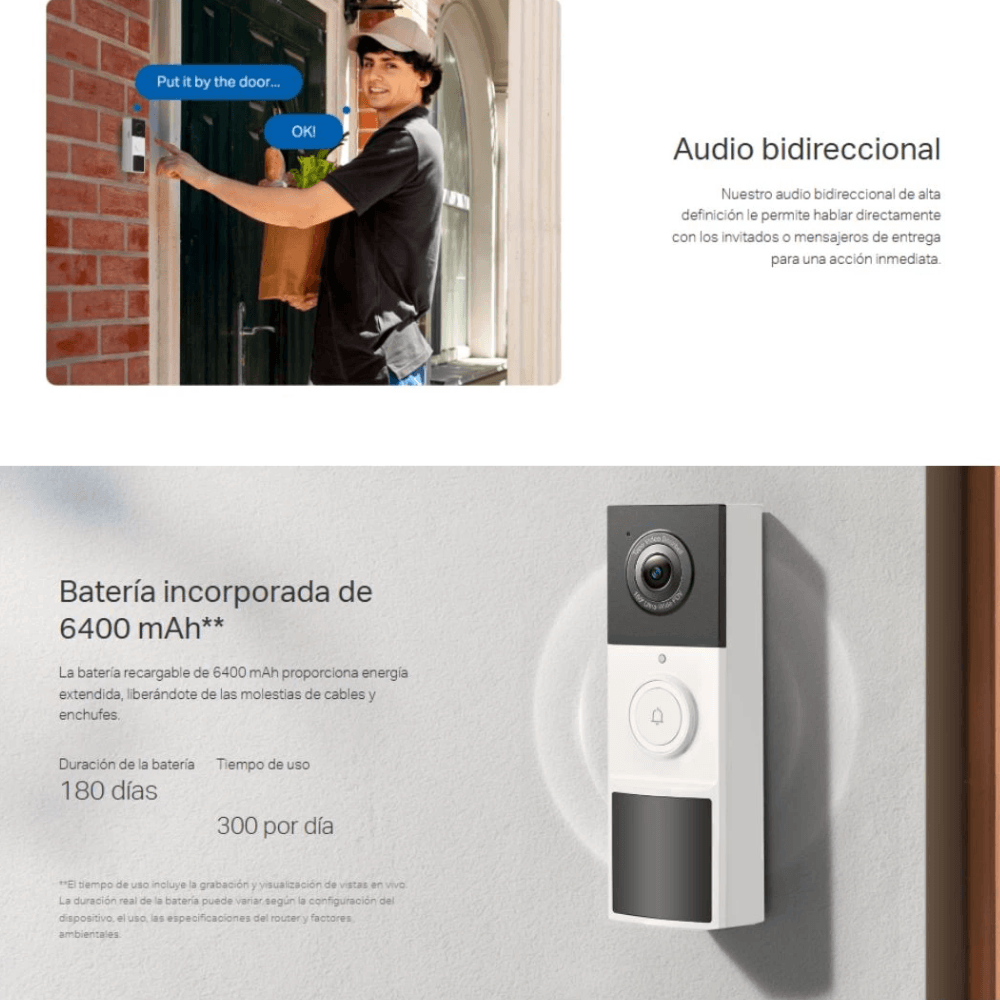 Imagen 2 del producto Cámara de seguridad TP-Link Tapo D210 exterior, 2K 3MP, Wi-Fi, visión nocturna infrarroja, gris