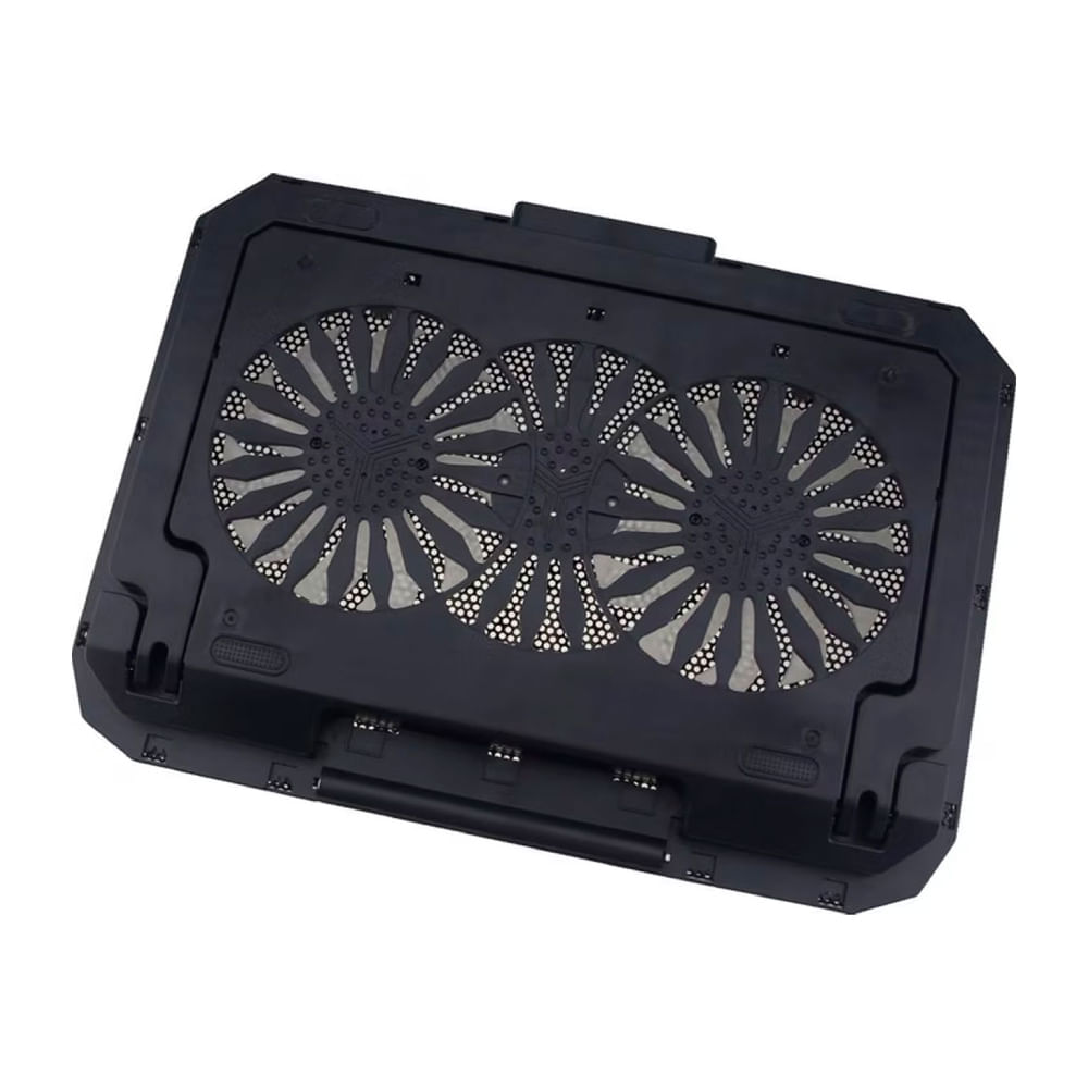 Imagen 2 del producto Cooler para Laptop Xtrike Me FN-818, 9 a 17"", 5 niveles de altura, 2 puertos USB, 2 ventiladores, luz led, negro