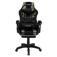 Silla gamer Extingtion Sapp, reclinable 135°, reposapiés, cojines lumbar y cervical, camuflaje