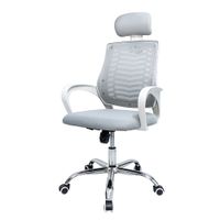 Silla de oficina Viggo Inius, cabecera regulable, soporte lumbar, basculante, gris