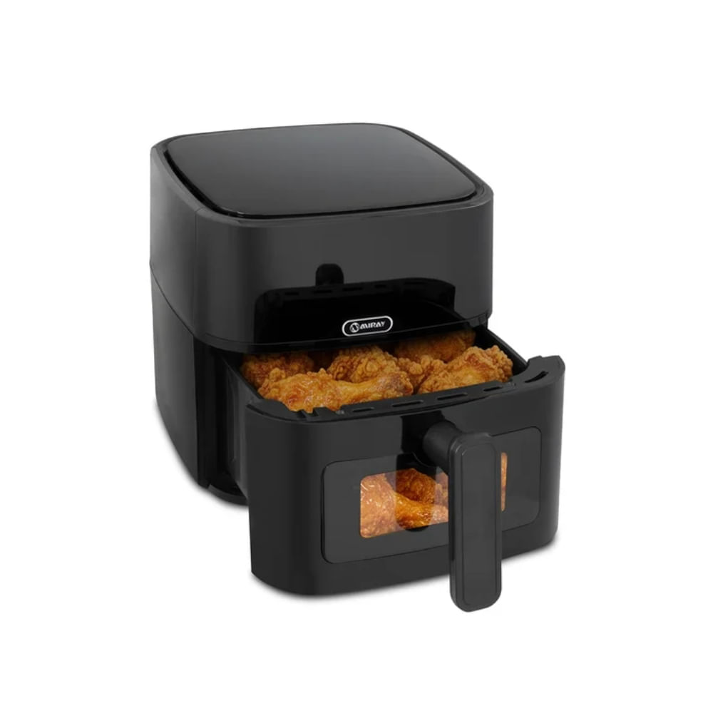 Imagen 2 del producto Freidora de aire Miray OFM-113 4.2L, panel digital, 7 programas, ventana visora, negro