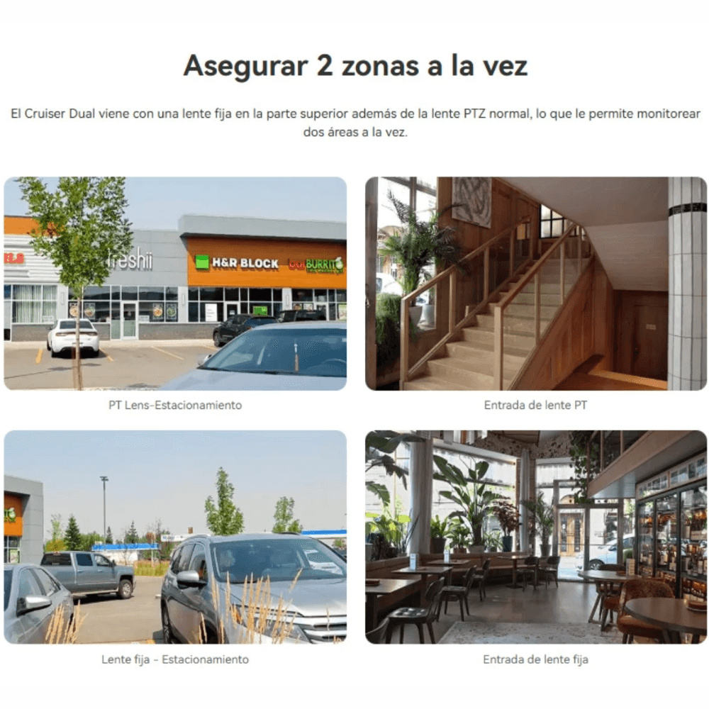 Imagen 2 del producto Cámara de seguridad Imou Cruiser Dual exterior, 10MP (5MP + 5MP), Wi-Fi 6, visión nocturna a color 30 m, 360° rotativa, blanco