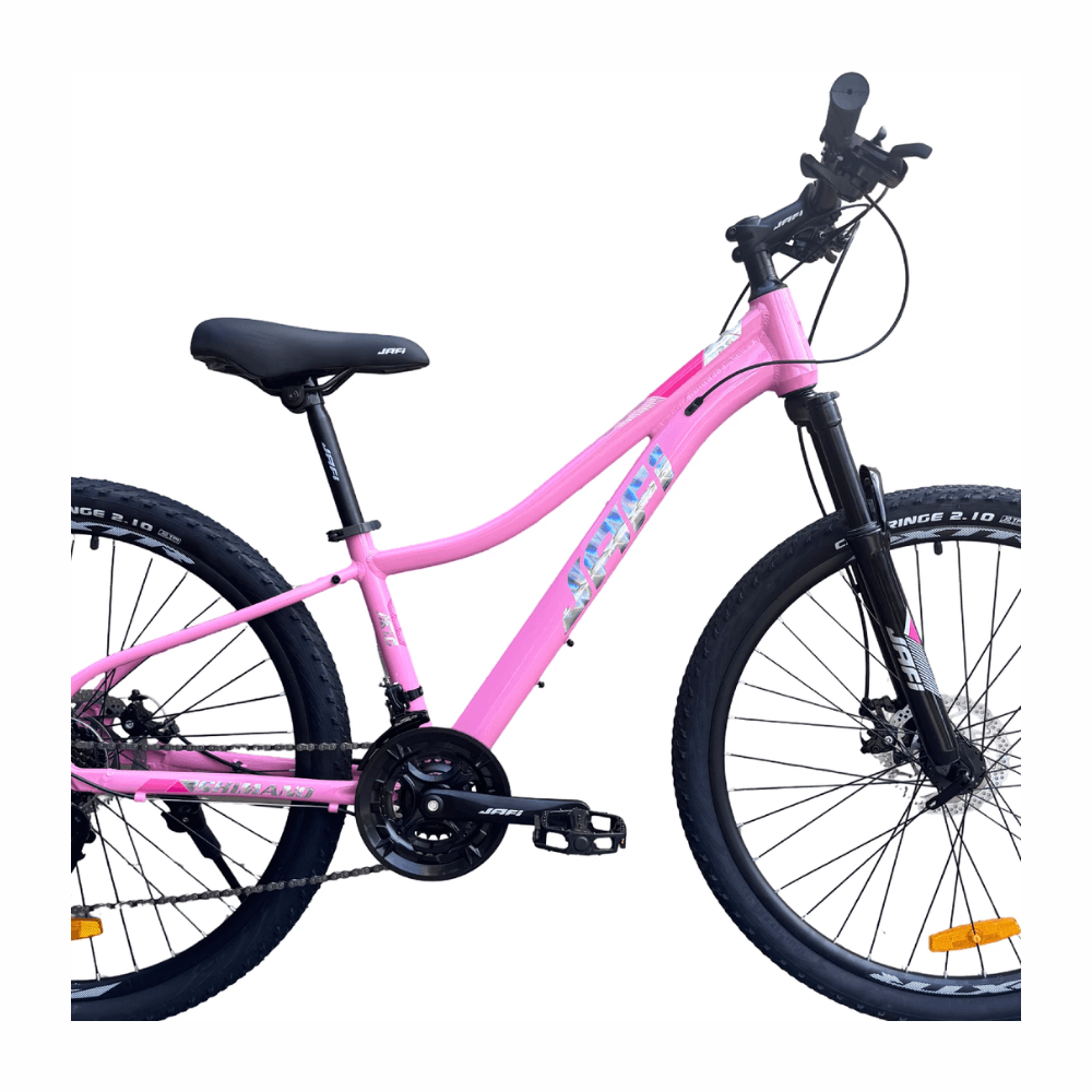 Imagen 2 del producto Bicicleta montañera Jafi ZX02 Illary aro 27.5"", talla XS, 21 velocidades, suspensión delantera, rosado