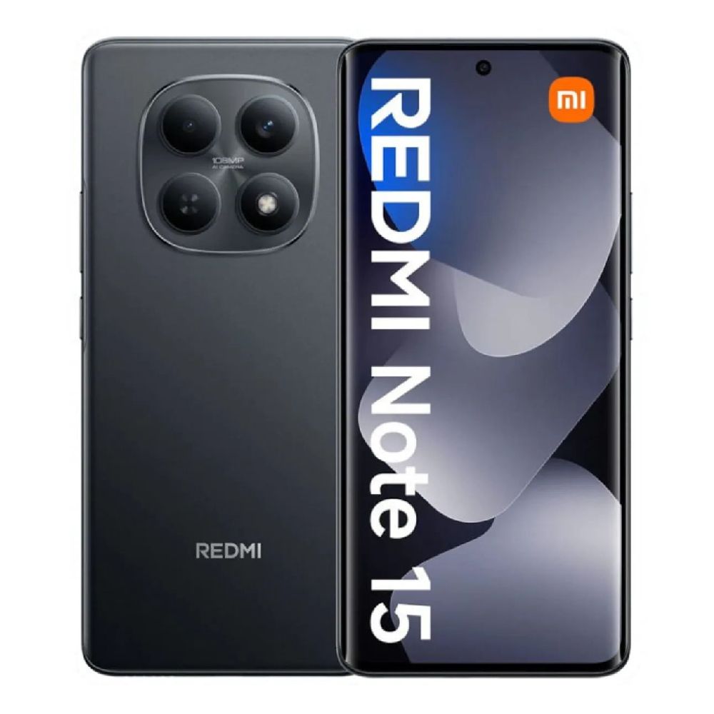 Celular Xiaomi Redmi Note 15 4G 128GB, 6GB RAM, cámara 108MP y frontal 20MP, pantalla 6.77", negro