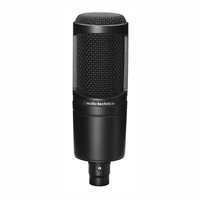 Micrófono de condensador Audio-Technica AT2020, cardioide, conexión XLR, 20 Hz-20 kHz, Phantom Power 48V, negro