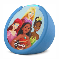 Parlante inteligente Amazon Echo Pop Kids Disney Princess modelo 2023, Alexa, Wi-Fi, Bluetooth 5.2, celeste