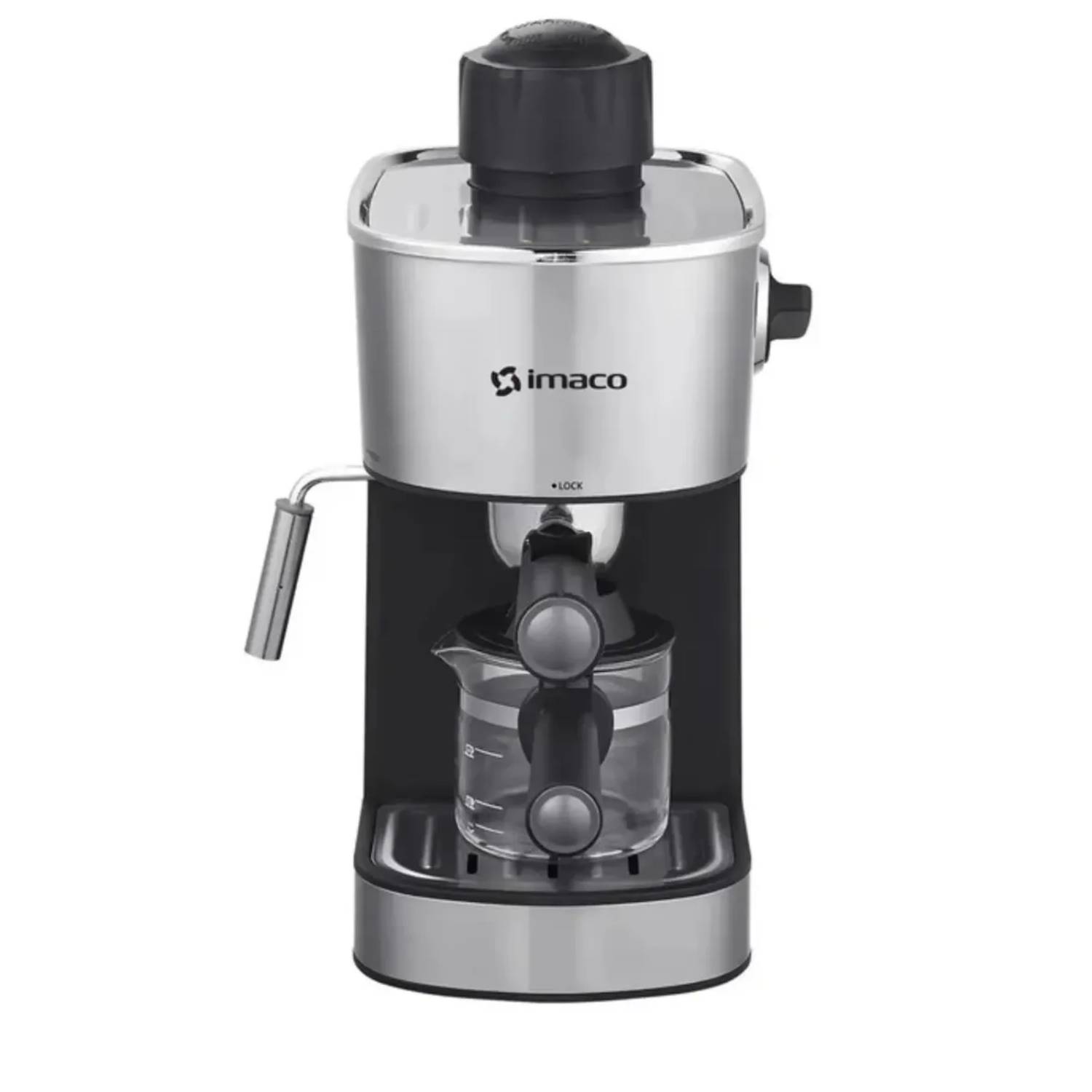 Imagen 2 del producto Cafetera espresso Imaco IECM3503, 3.5 bares, café molido, 4 tazas, jarra de vidrio, negro