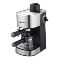 Cafetera espresso Imaco IECM3503, 3.5 bares, café molido, 4 tazas, jarra de vidrio, negro