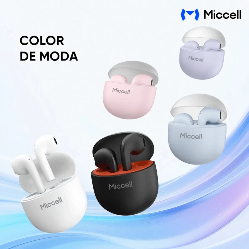 Imagen 2 del producto Audífonos Bluetooth true wireless Miccell BH12 in-ear, hasta 30 horas de reproducción, negro