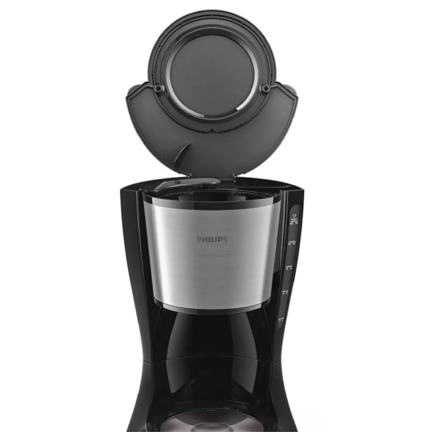 Imagen 2 del producto Cafetera Philips HD7462 de goteo, 1.2L, 15 tazas, café molido, jarra de vidrio, negro