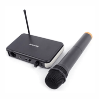 Micrófono inalámbrico Baretone WM-1801, UHF, cardioide, hasta 60 m, hasta 8 horas, negro
