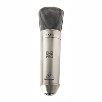 Micrófono de condensador Behringer B-2 Pro, cardioide, conexión XLR, 20 Hz-20 kHz, Phantom Power 48V, plateado