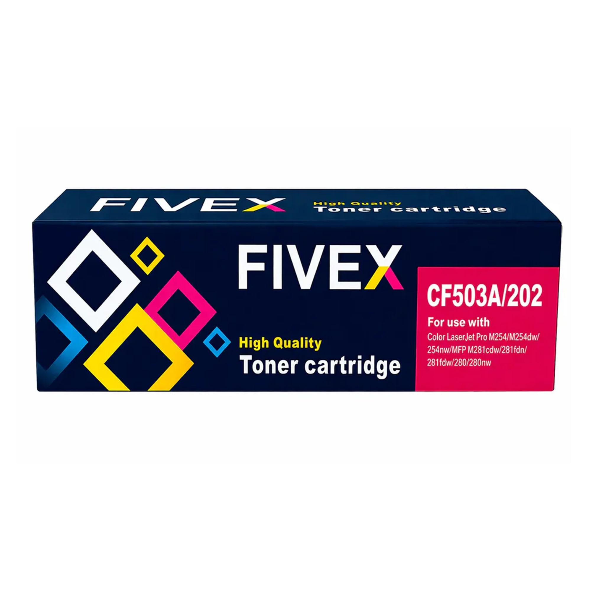 Imagen 2 del producto Kit de 4 Tóner Fivex 202A Cyan Magenta Yellow Negro para M254DW, M254DN y M281FDW