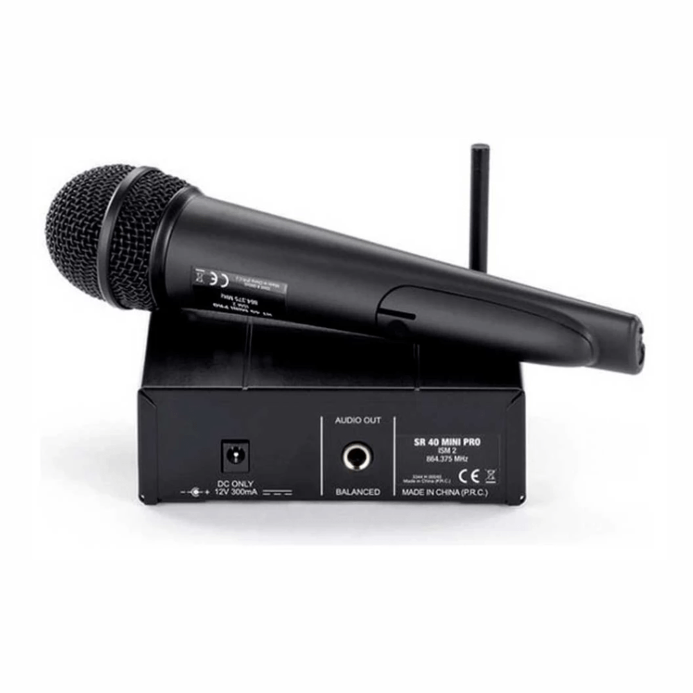 Imagen 2 del producto Micrófono inalámbrico AKG WMS40 Mini Single Vocal, dinámico cardioide, UHF, hasta 30 horas, alcance de 20 m, negro