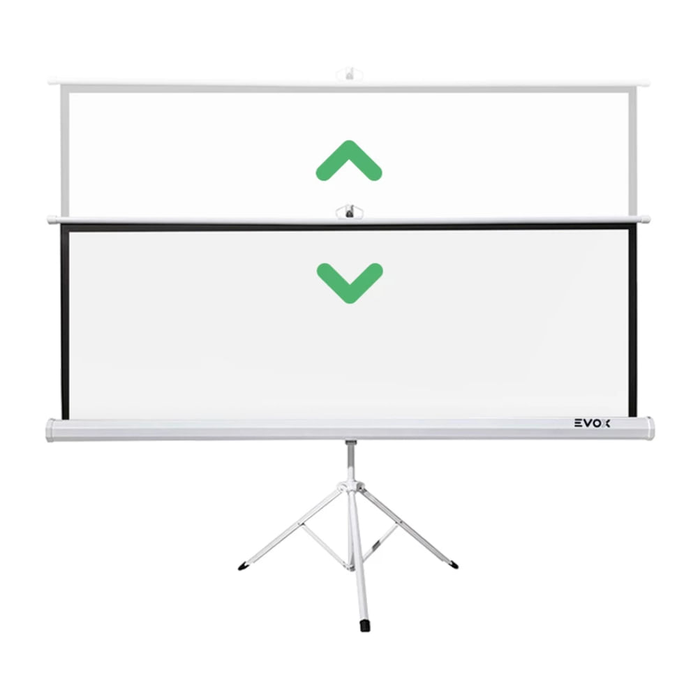 Imagen 2 del producto Pantalla Ecran portátil Evox 120"", con trípode, formato 16:9, blanco