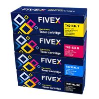 Kit de Tóner Fivex TN-219XL Negro y Colores para Brother L3560CDW y MFC-L3760CDW