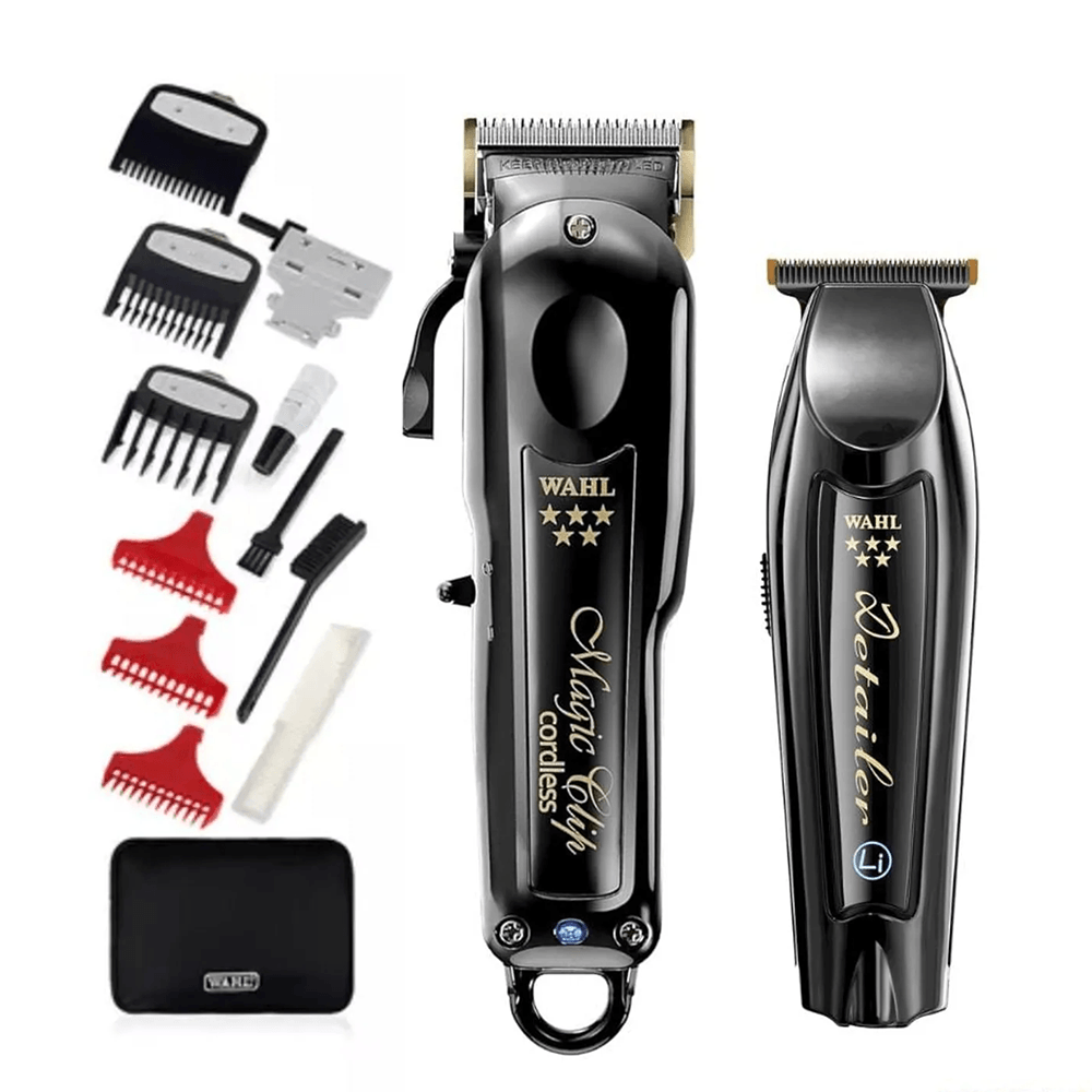 Imagen 2 del producto Combo: Cortadora Wahl Professional Magic Clip Cordless + Patillera Detailer Li Black Gold