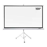 Pantalla ecran portátil Evox 100"", con trípode, formato 16:9, blanco