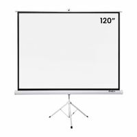 Pantalla ecran portátil Evox 120"" con fibra de vidrio, trípode con altura regulable, blanco