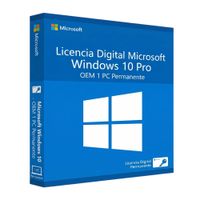 Licencia digital Microsoft Windows 10 Pro OEM, 1 dispositivo, duración permanente