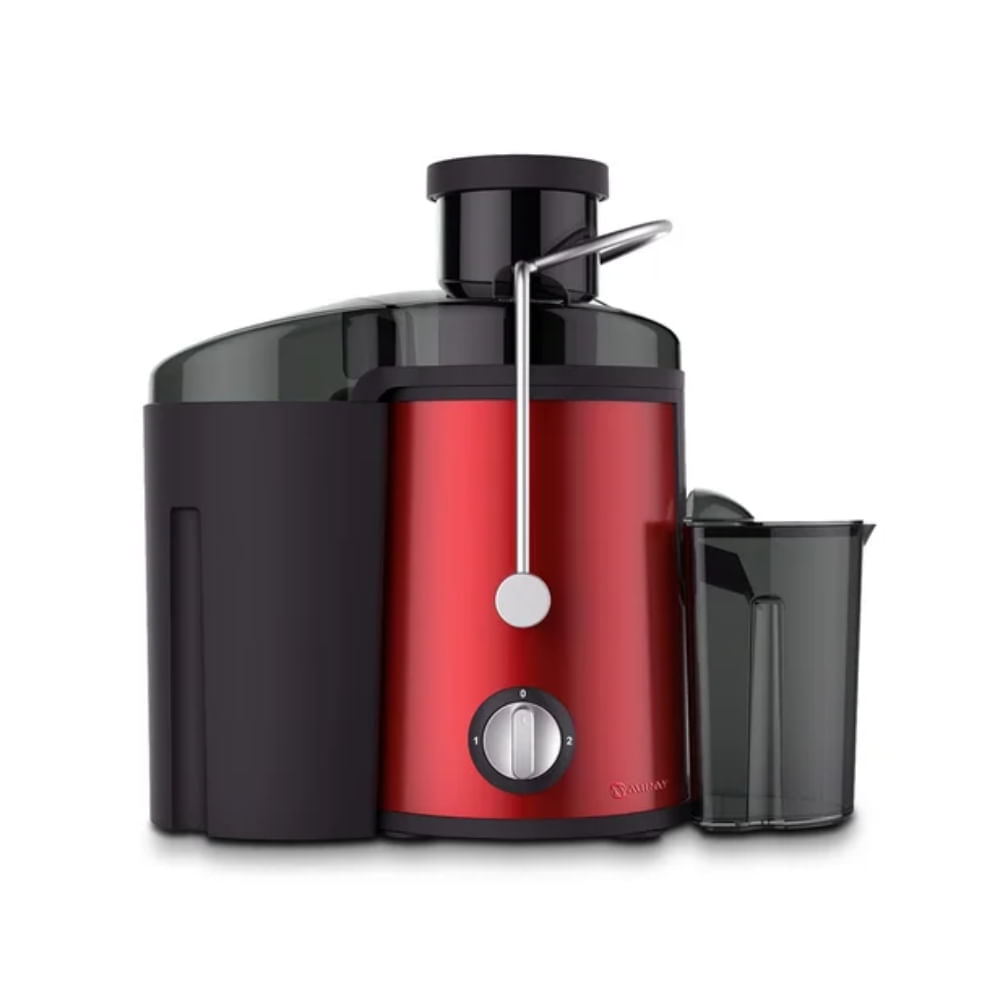 Imagen 2 del producto Extractor de Jugo Miray EM-42 600W, 2 velocidades, jarra 450 ml, sistema antigoteo, negro con rojo