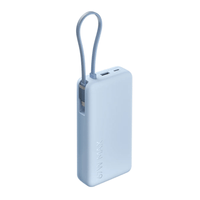 Power bank Xiaomi PB100DPW 10000 mAh, 67 W, cable USB-C integrado, 3 salidas, compatible con laptops, azul