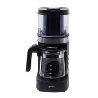 Cafetera con molinillo Imaco ICMG4070 4 tazas, 750 W, jarra de vidrio, café en grano y molido, negro