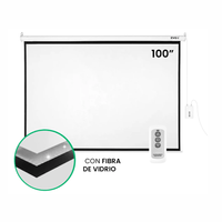 Ecran eléctrico retráctil Evox, pantalla para proyector, 100"", fibra de vidrio, formato 4:3, blanco mate