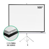 Ecran portátil Evox 100"" con fibra de vidrio, trípode con altura regulable, formato 4:3, blanco