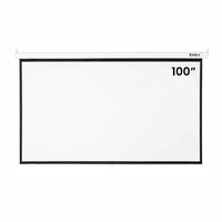 Ecran manual retráctil Evox, pantalla para proyector, 100"", formato 16:9, vinil blanco mate