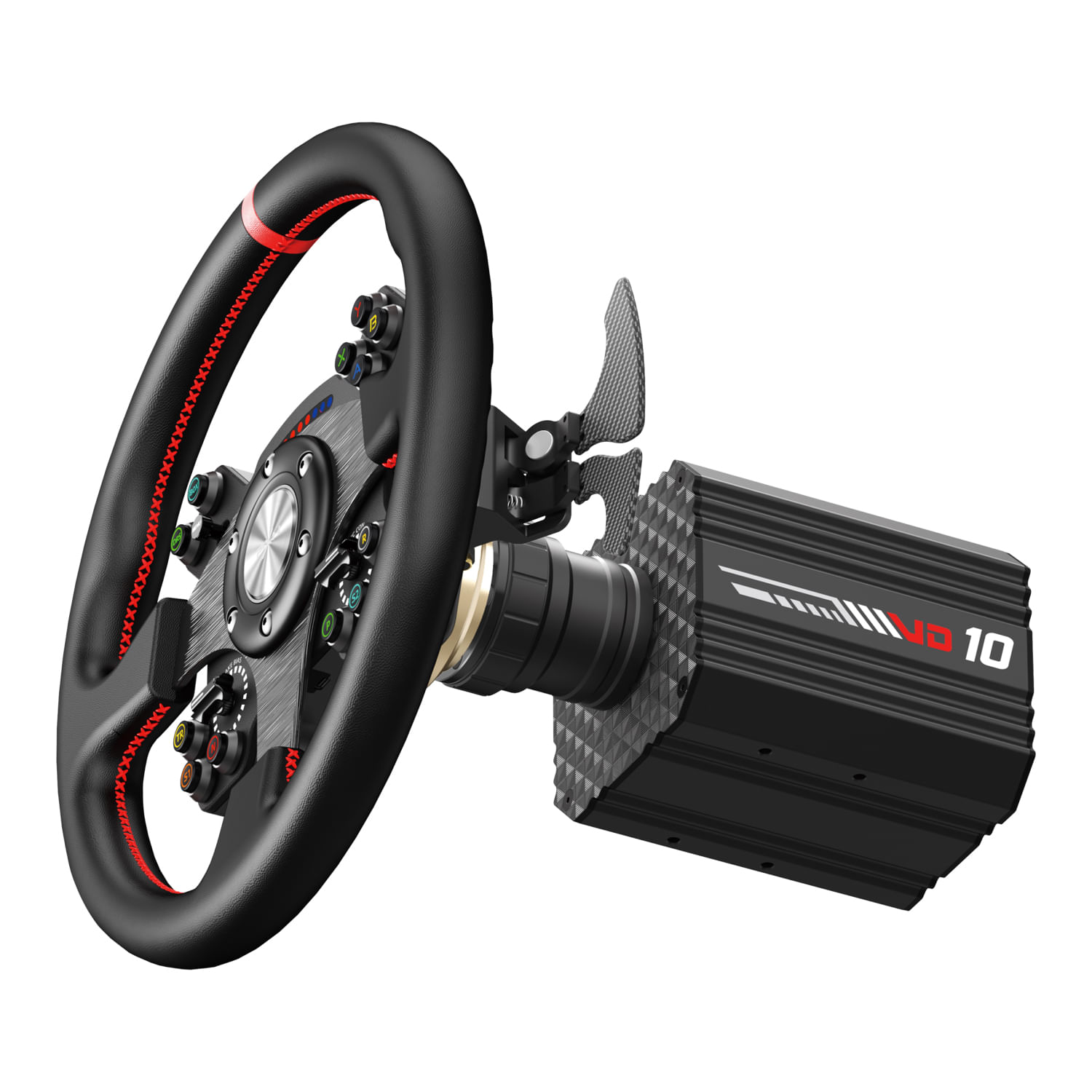 Imagen 2 del producto Volante PXN VD10 CS Direct Drive 10 Nm, Force Feedback, Quick Release, USB, PC, negro
