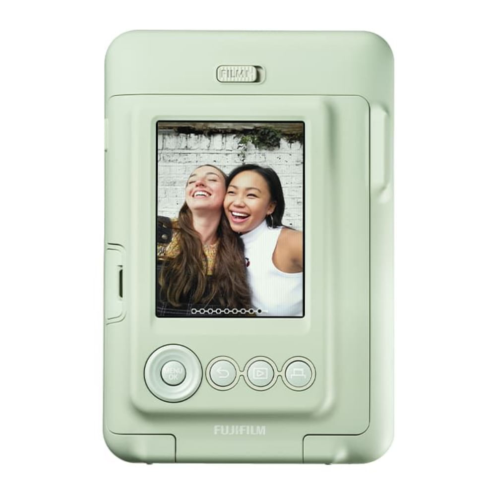 Imagen 2 del producto Cámara instantánea híbrida Fujifilm Instax mini Liplay, pantalla LDC, flash integrado, tamaño de imagen de 6.2 cm x 4.6 cm, matcha green