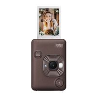 Cámara instantánea híbrida Fujifilm Instax mini Liplay, pantalla LCD, flash integrado, tamaño de imagen de 6.2 cm x 4.6 cm, deep bronze