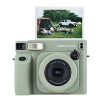 Cámara instantánea Fujifilm Instax Wide 400, flash electrónico automático, tamaño de imagen de 6.2 cm x 9.9 cm, verde pastel