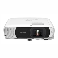 Proyector portátil Epson PowerLite FH54+ 3LCD Full HD, 4100 lúmenes, proyecta hasta 304"", parlante 16W, Wi-Fi 6/6E, control remoto, blanco
