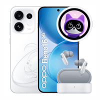 Celular OPPO Reno16 5G 256GB, 8GB RAM, cámara trasera 50MP+50MP+50MP, frontal 50MP, 6.32"", blanco + OPPO Bubble + Enco Buds 2 Pro blanco