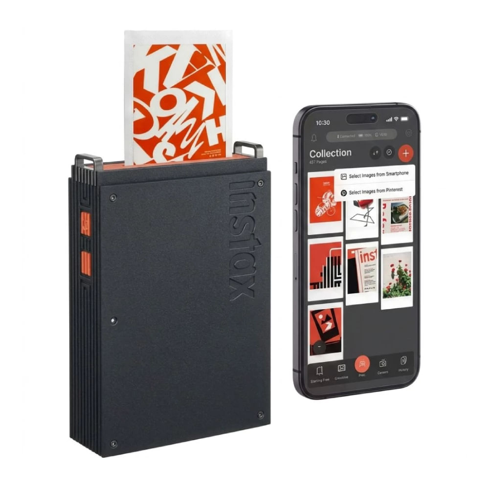 Imagen 2 del producto Impresora Fujifilm Instax Mini Link Plus, conexión bluetooth, recargable, black / orange
