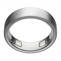 Anillo inteligente OURA Ring 5, talla 7, monitoreo de salud, Bluetooth, plata cepillada