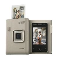 Cámara instantánea híbrida Fujifilm Mini LiPlay Plus, pantalla LCD, flash automático, tamaño de imagen de 6.2cm x 4.6cm, sand beige