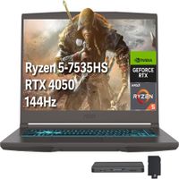 Laptop MSI Thin A15 15.6"", Ryzen 5 7535HS, 512GB SSD, 8GB RAM, RTX 4050 6GB, 144Hz, negro
