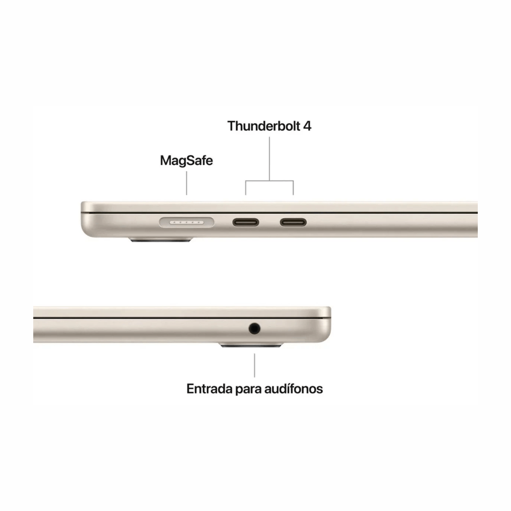 Imagen 2 del producto MacBook Air 15"" Chip M5, 512GB SSD, 16GB RAM, macOS, teclado inglés, starlight