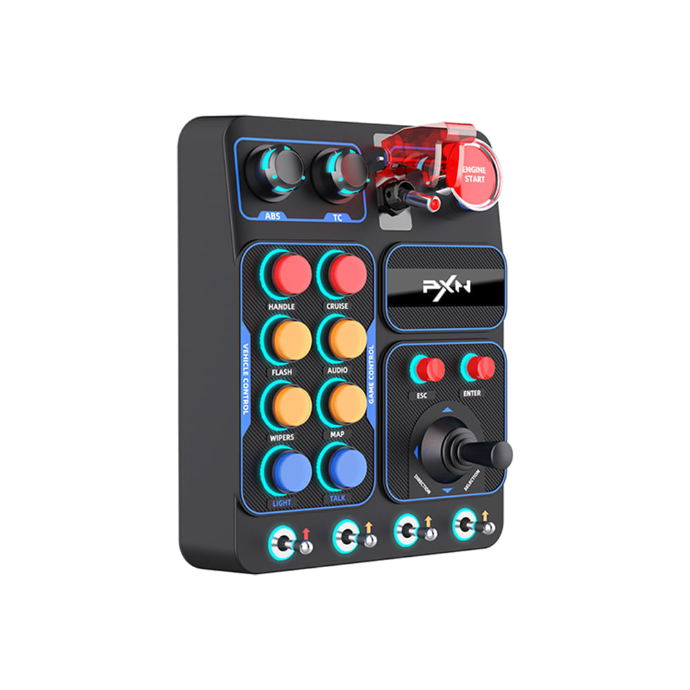 Imagen 2 del producto Botonera PXN CB1 para Sim Racing, 30 botones programables, RGB, USB-C, PC Windows, negro