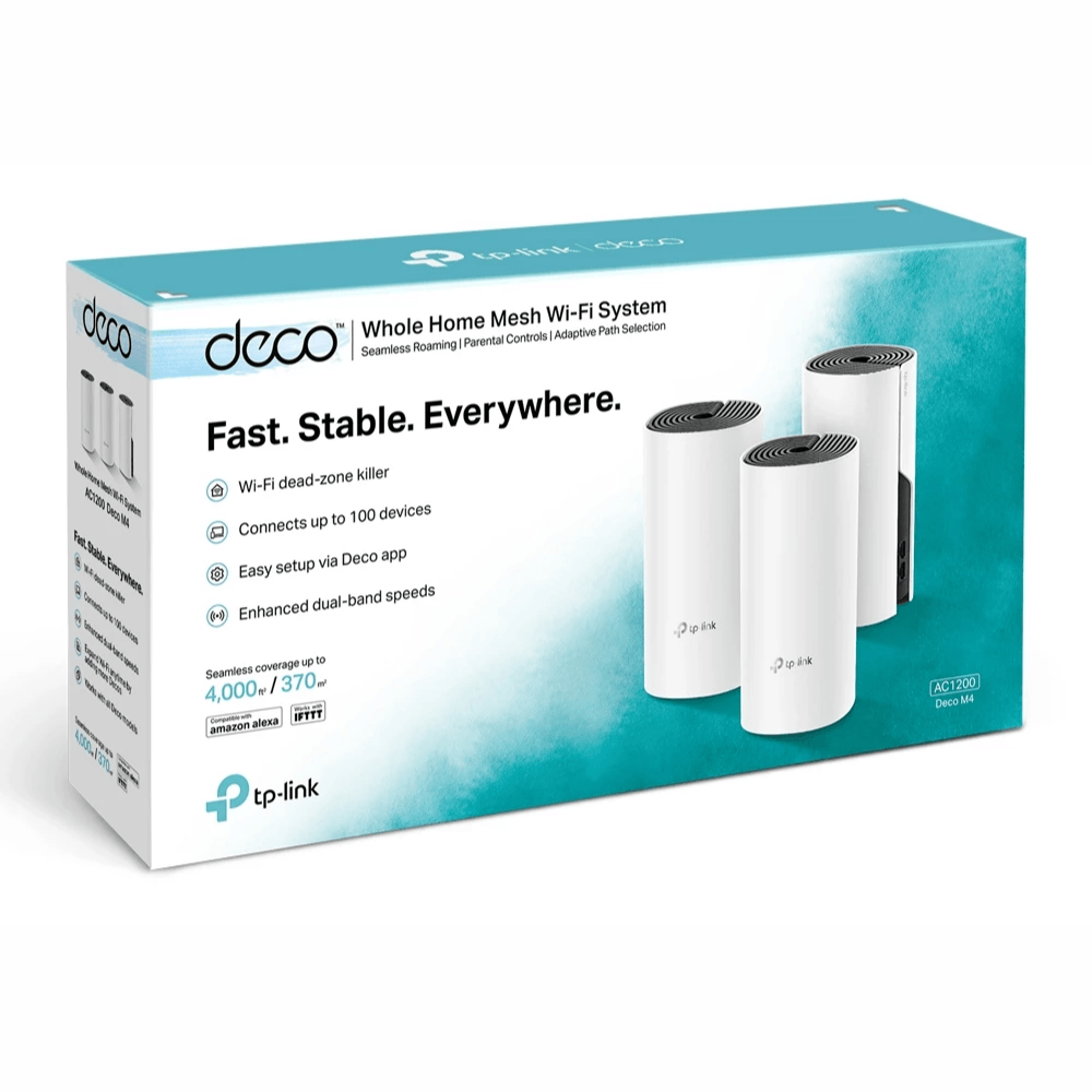 Imagen 2 del producto Sistema Mesh TP-Link Deco M4 AC1200 Pack x3, doble banda, blanco